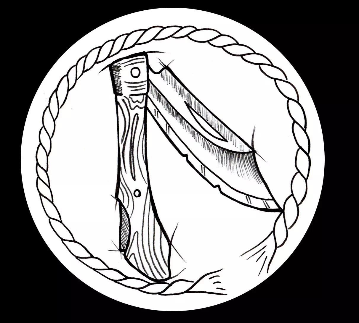 flash tattoo couteau