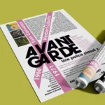 Création d'affiches Avant garde mise en page typo