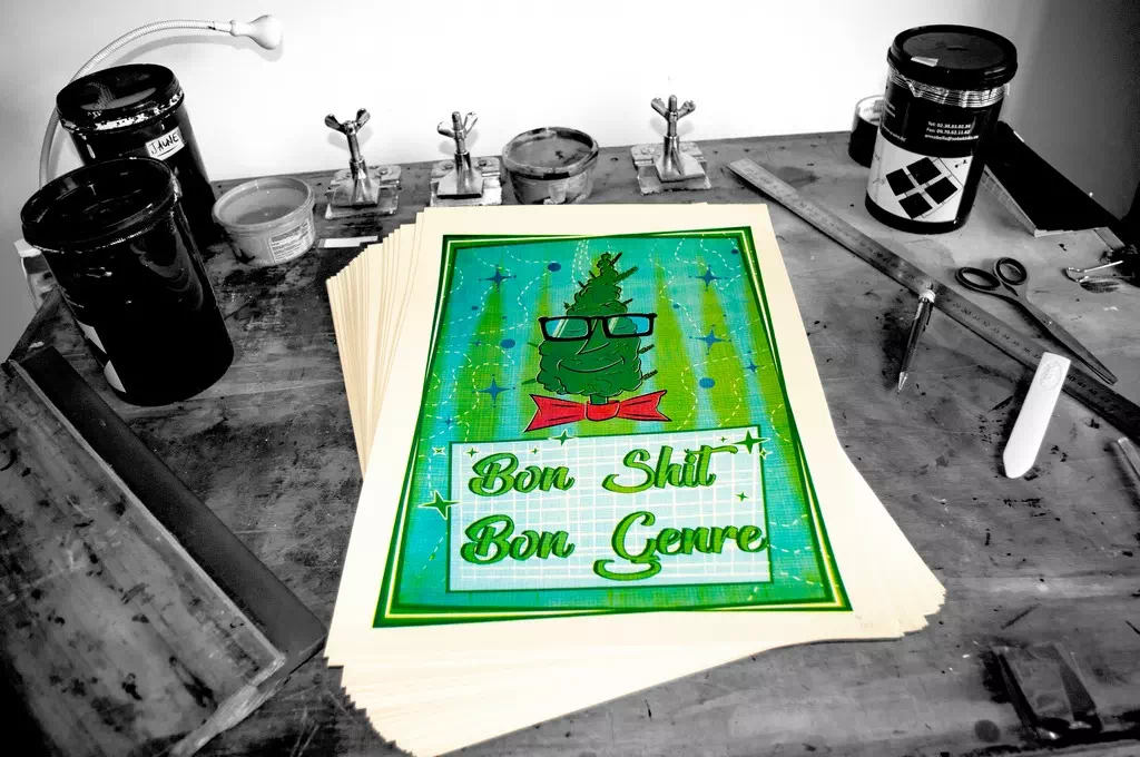 Sérigraphie Nantes | Textile & Papier | No Brain No Gain 23 bon-shit-bon-genre