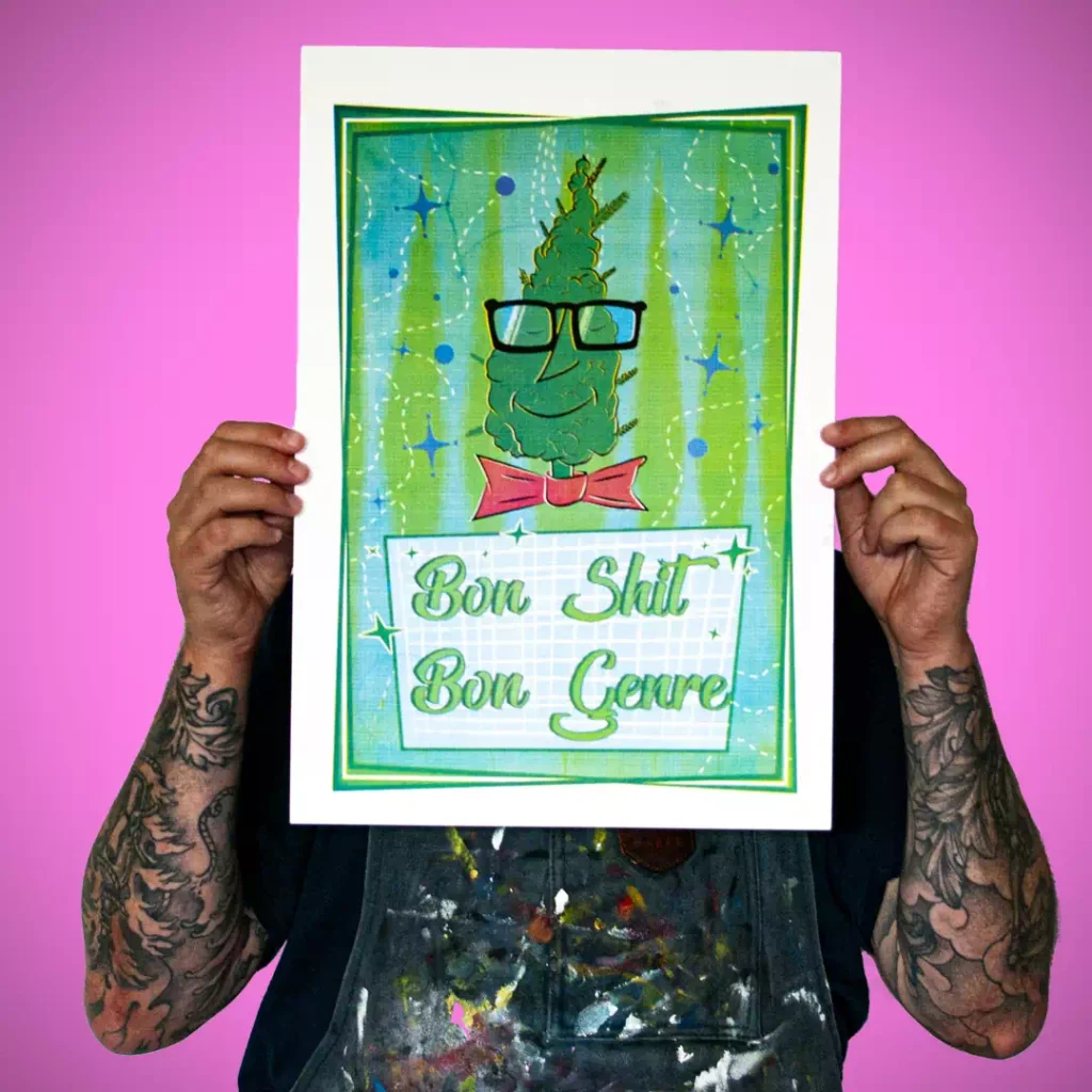 | bon-shit-bon-genre.webp | bon shit bon genre | Affiche sérigraphiée Bon Shit Bon Genre création artisanale Nantes |